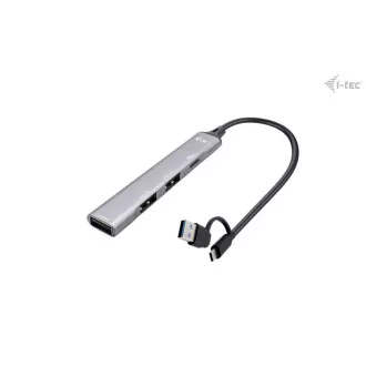 I-Tec USB-A/USB-C fém HUB 1x USB-C 3.1   3x USB 2.0