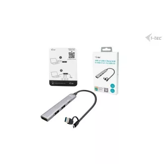 I-Tec USB-A/USB-C fém HUB 1x USB-C 3.1   3x USB 2.0