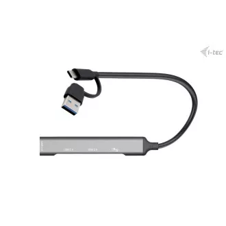 I-Tec USB-A/USB-C fém HUB 1x USB-C 3.1   3x USB 2.0