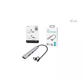 I-Tec USB-A/USB-C fém HUB 1x USB-C 3.1   3x USB 2.0