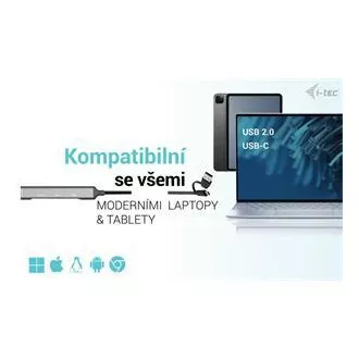 I-Tec USB-A/USB-C fém HUB 1x USB-C 3.1   3x USB 2.0