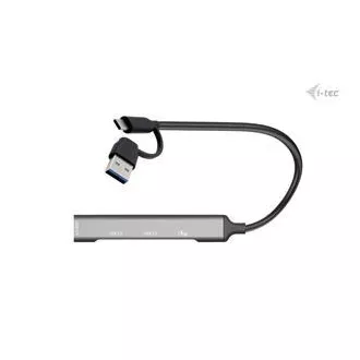 I-Tec USB-A/USB-C fém HUB 1x USB-C 3.1   3x USB 2.0