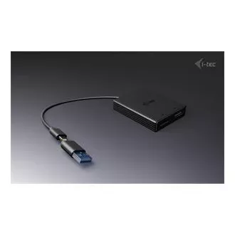 I-Tec USB-A/USB-C Dual 4K DP videó adapter