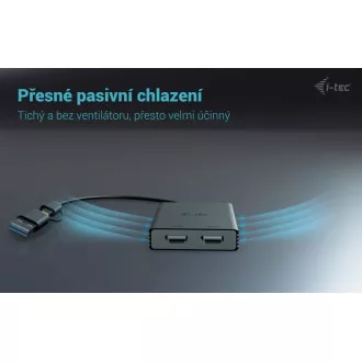 I-Tec USB-A/USB-C kettős 4K HDMI videó adapter
