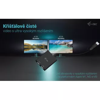 I-Tec USB-A/USB-C kettős 4K HDMI videó adapter