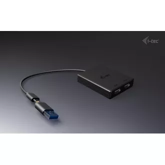I-Tec USB-A/USB-C kettős 4K HDMI videó adapter