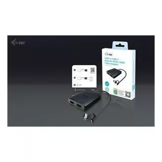 I-Tec USB-A/USB-C kettős 4K HDMI videó adapter