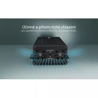 I-tec USB-C/USB-A fém töltő adat HUB, 15W portonként, 20x USB-C, 360W