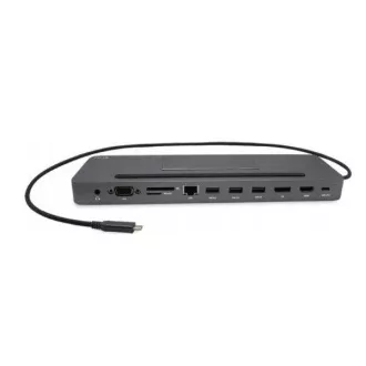 I-tec USB-C fém ergonomikus 4K 3x kijelzős dokkolóállomás Power Delivery 85W   i-tec univerzális töltő 100W (csomagban)