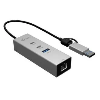 i-tec USB-C/USB-A Metal HUB 3 (2x USB-C, 1x USB-A) port   2,5 Gbit/s LAN
