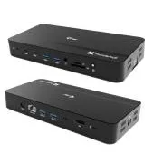 i-tec Thunderbolt 5 háromképernyős dokkolóállomás, M.2-nyílás, 6x USB, 2,5 GLAN, 140 W-os tápellátás