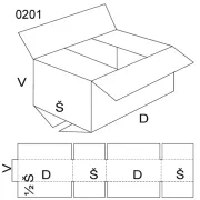 THIMM csomagolóanyag Klappdoboz, méret 1/2 6, FEVCO 0201, 390 x 290 x 400 mm