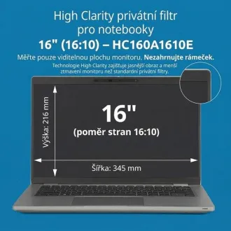 Kensington High Clarity privát szűrő laptophoz 16'' 16:10