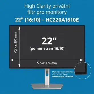 Kensington High Clarity magánszűrő 22 hüvelykes, 16:10 képarányú monitorhoz Kensington High Clarity magánszűrő 22 hüvelykes, 16:10 képarányú monitorhoz