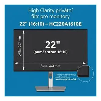 Kensington High Clarity magánszűrő 22 hüvelykes, 16:10 képarányú monitorhoz Kensington High Clarity magánszűrő 22 hüvelykes, 16:10 képarányú monitorhoz