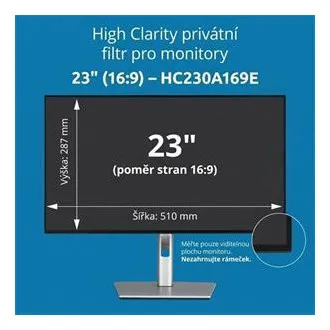 Kensington High Clarity magánszűrő 23''-es, 16:9-es monitorhoz Kensington High Clarity magánszűrő 23''-es, 16:9-es monitorhoz