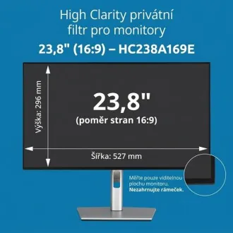 Kensington High Clarity Private szűrő 23,8'' 16:9 monitorhoz Kensington High Clarity Private szűrő 23,8'' 16:9 monitorhoz