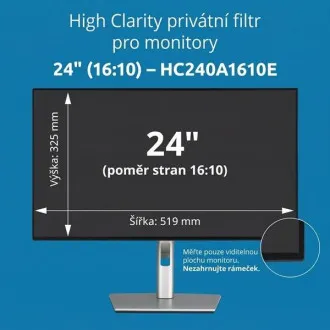 Kensington High Clarity magánszűrő 24''-es, 16:10 képarányú monitorhoz Kensington High Clarity magánszűrő 24''-es, 16:10 képarányú monitorhoz