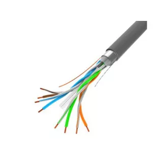 LANBERG FTP kábel CAT.6, Cu, 305m hosszú, szürke, CPR   Fluke engedéllyel, PVC