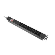 LANBERG 19" 1U 16A 2M 8X CSATLAKOZÓALJZAT IEC C13 FEKETE C20