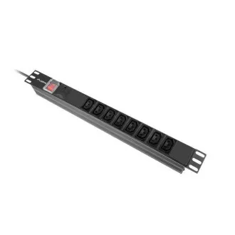 LANBERG 19" 1U 16A 2M 8X CSATLAKOZÓALJZAT IEC C13 FEKETE C20