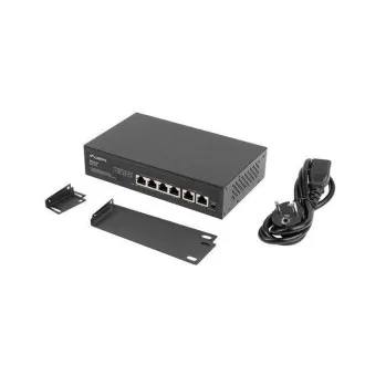 LANBERG SWITCH 4X 100MB POE /2X 100MB UNMANAGED RACK 10"/19" FAST ETHERNET 60W