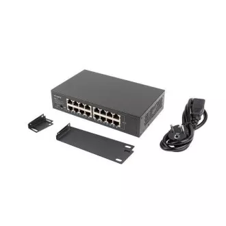 LANBERG SWITCH RSGE-16 16X 1GB GIGABIT ETHERNET NEM MENEDZSELT RACK 10"/19"
