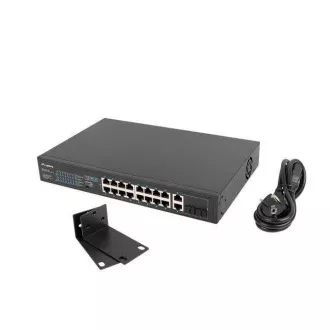 LANBERG SWITCH 16X 100MB POE /2X 1GB/1X SFP RACK 19" UNMANAGED GIGABIT ETHERNET 250W