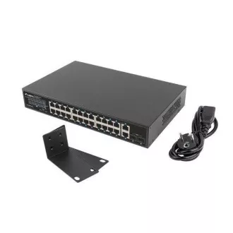 LANBERG SWITCH 24X 1GB POE /2X GB 2X SFP RACK 19" GIGABIT ETHERNET 360W