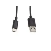 LANBERG USB-C(M)->USB-A(M) 2.0 kábel, 1 m, fekete