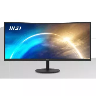 MSI monitor PRO MP341CQ, 34" hajlított /3440x1440 (UWQHD)/VA LED/1ms/3000:1/300cd/m2/100Hz /2 x HDMI/DP/fekete MSI monitor PRO MP341CQ, 34" hajlított /3440x1440 (UWQHD)/VA LED/1ms/3000:1/300cd/m2/100Hz /2 x HDMI/DP/fekete