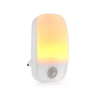 Nedis LNLW10WT- LED foglalatú éjszakai lámpa | Mozgásérzékelő | Nappali/éjszakai érzékelő | 0,55 W | 11 lm | Meleg fehér