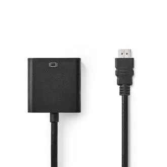 Nedis CCGL59000BK20 – VGA-kábel | VGA-csatlakozó | VGA-csatlakozó | Maximális felbontás: 1280x768 | 2,00 m | Fekete