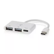 Nedis CCGB60250BK01 - USB hub | 1x USB-A | 3x USB-A csatlakozó | 5 port(ok) | USB 2.0 | USB Power | SD & MicroSD | USB 2.0 | USB Power | SD & MicroSD
