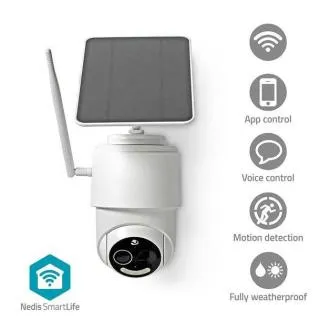 Nedis WIFICO14CWT – SmartLife kültéri kamera | Wi-Fi | 3 MP Full HD 1296p | IP65 | Felhő / Micro SD | 5 V DC | Éjjeli látás