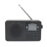 Nedis RDFM2225BK - FM rádió | 2 W | Power Accu / Power USB | Digitális | 2 W | Képernyő mérete: 1.77 "