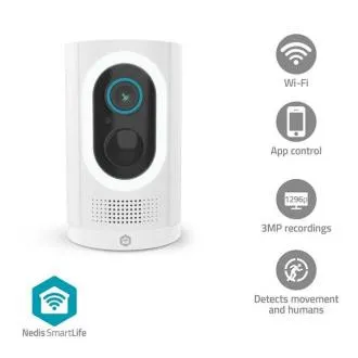 Nedis WIFICBO33WT – SmartLife kültéri kamera | Wi-Fi | Reflektor | 3 MP Full HD 1296p | IP65 | Mozgásérzékelő | Fehér Nedis WIFICBO33WT – SmartLife kültéri kamera | Wi-Fi | Reflektor | 3 MP Full HD 1296p | IP65 | Mozgásérzékelő | Fehér