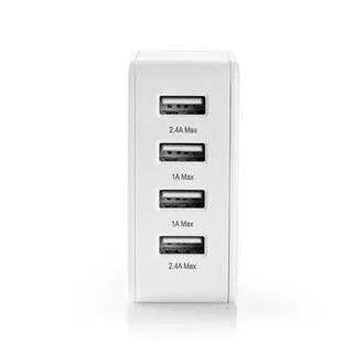 Nedis WCGPD45W100WT – Hálózati töltő | 45 W | GaN | PD3.0 | Gyors töltés funkció | 2 kimenet | 2x USB-C | Fehér Nedis WCGPD45W100WT – Hálózati töltő | 45 W | GaN | PD3.0 | Gyors töltés funkció | 2 kimenet | 2x USB-C | Fehér