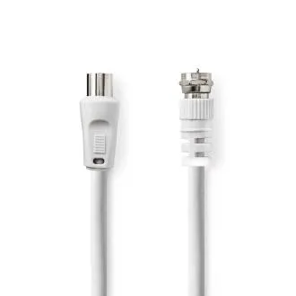 Nedis CSGL41000WT30 – Műholdas és antenna kábel | F csatlakozó | F csatlakozó | 75 ohm | Kettős árnyékolás | 3 m | Fehér Nedis CSGL41000WT30 – Műholdas és antenna kábel | F csatlakozó | F csatlakozó | 75 ohm | Kettős árnyékolás | 3 m | Fehér