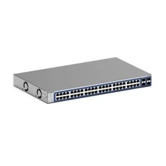 Netgear 48xGbE, intelligens kapcsoló, 2 réz/SFP kombinált port, 2 dedikált SFP port - GS748T