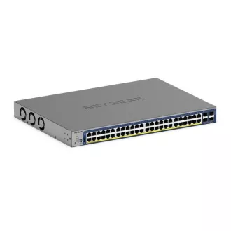 Netgear 48 portos Gigabit Ethernet, PoE , intelligens kapcsoló, felhőkezelés, 4 SFP  port (380W) - GS752TXP