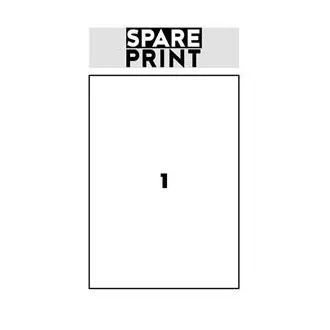 SPARE PRINT PREMIUM Öntapadós címkék fehér, 100 db A4-es lap dobozban (1 lap/1x címke 210x297mm) SPARE PRINT PREMIUM Öntapadós címkék fehér, 100 db A4-es lap dobozban (1 lap/1x címke 210x297mm)