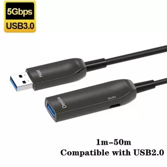 PremiumCord USB3.0   2.0 optikai AOC hosszabbító kábel A/Male - A/Female 7m