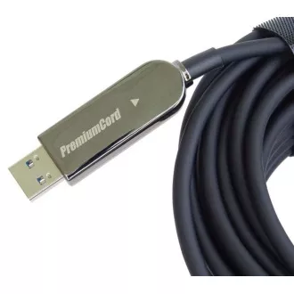 PremiumCord USB3.0   2.0 optikai AOC hosszabbító kábel A/Male - A/Female 7m