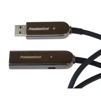 PremiumCord USB3.0   2.0 optikai AOC hosszabbító kábel A/Male - A/Female 7m