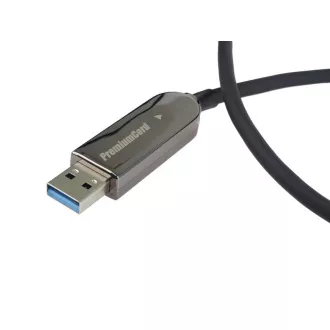 PremiumCord USB3.0   2.0 optikai AOC hosszabbító kábel A/Male - A/Female 7m
