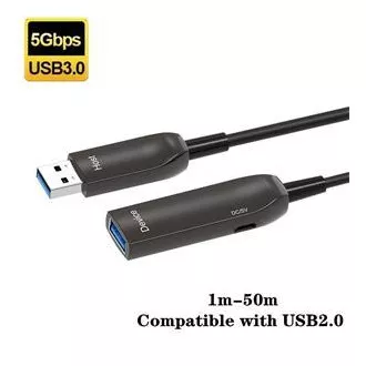 PremiumCord USB3.0   2.0 optikai AOC hosszabbító kábel A/Male - A/Female 7m