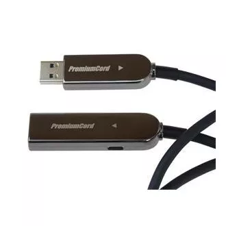 PremiumCord USB3.0   2.0 optikai AOC hosszabbító kábel A/Male - A/Female 7m