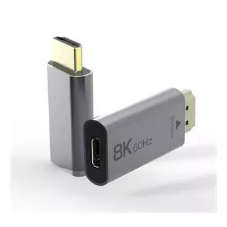PremiumCord USB-C HDMI adapter 8K@60Hz,4K@144Hz Alumínium
