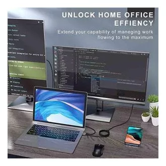 PremiumCord USB-C HDMI adapter 8K@60Hz,4K@144Hz Alumínium